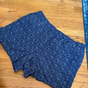 Men's Blue Patterned Athletic Shorts